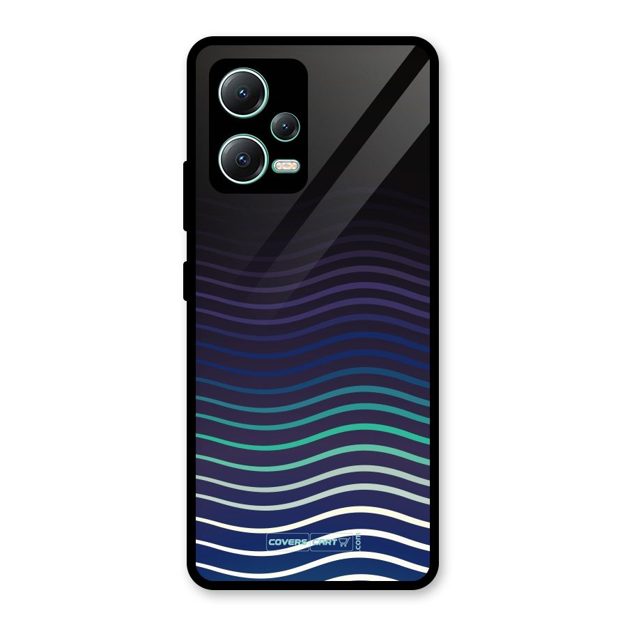 Wavy Stripes Glass Back Case for Redmi Note 12 5G