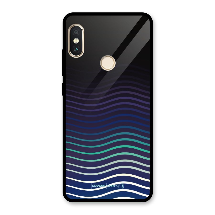 Wavy Stripes Glass Back Case for Redmi Note 5 Pro