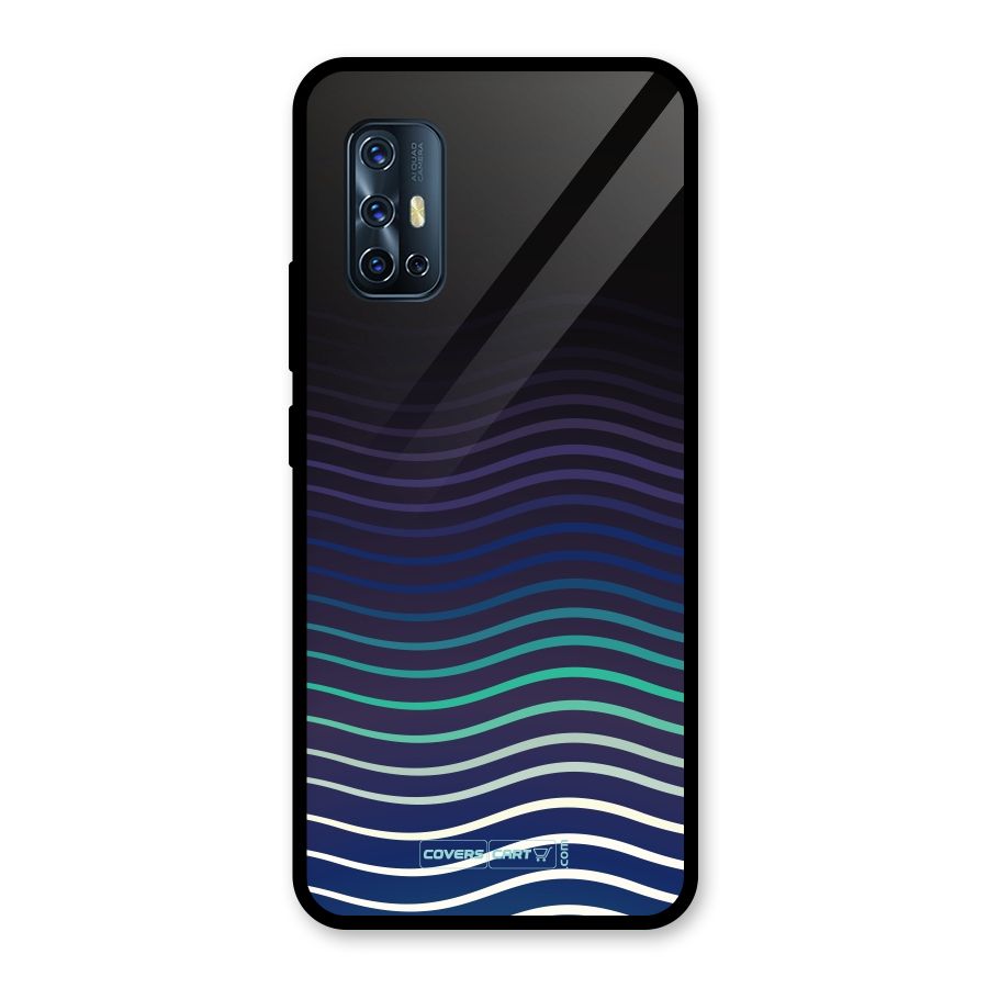 Wavy Stripes Glass Back Case for Vivo V17