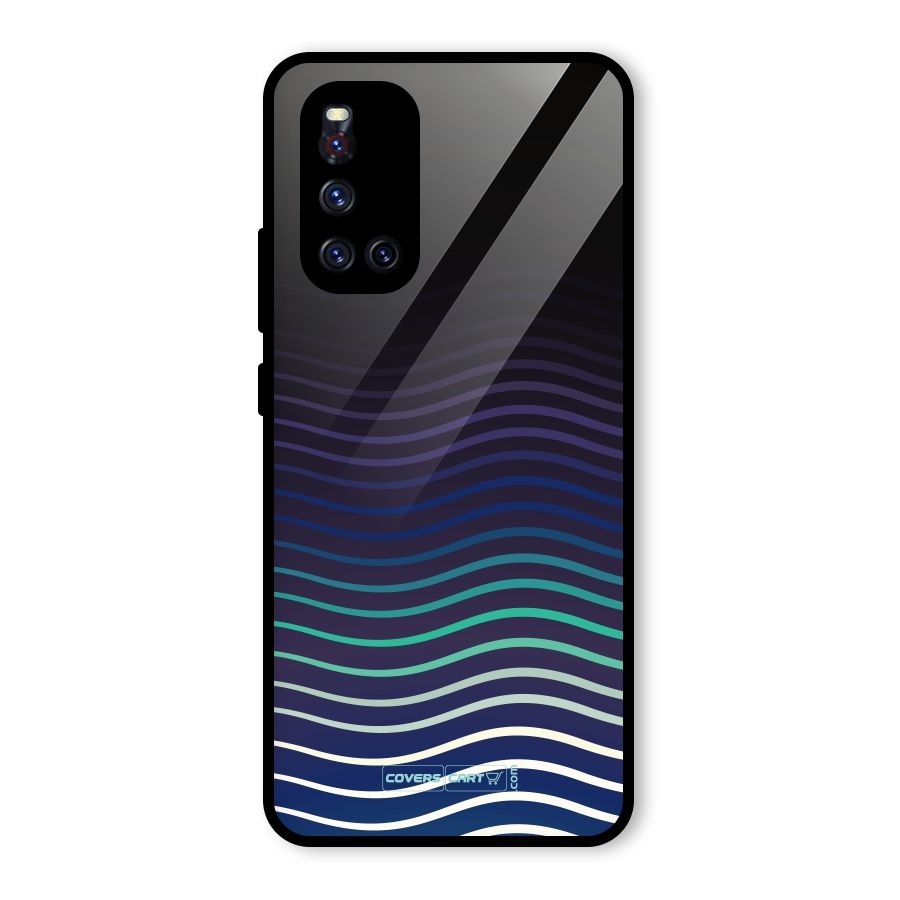Wavy Stripes Glass Back Case for Vivo V19