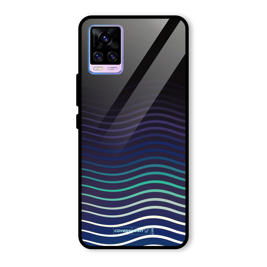 Wavy Stripes Glass Back Case for Vivo V20 Pro