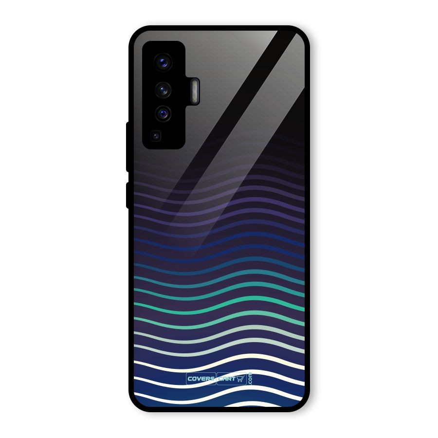 Wavy Stripes Glass Back Case for Vivo X50