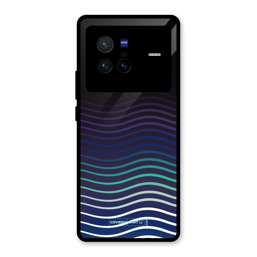 Wavy Stripes Glass Back Case for Vivo X80
