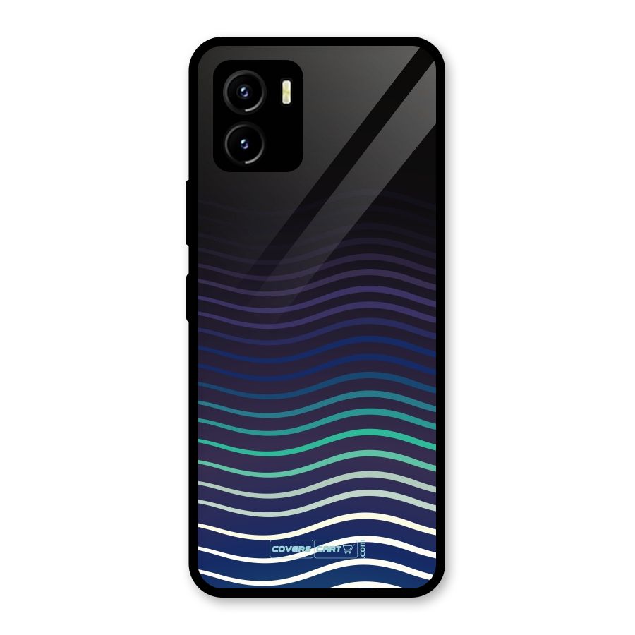 Wavy Stripes Glass Back Case for Vivo Y15s