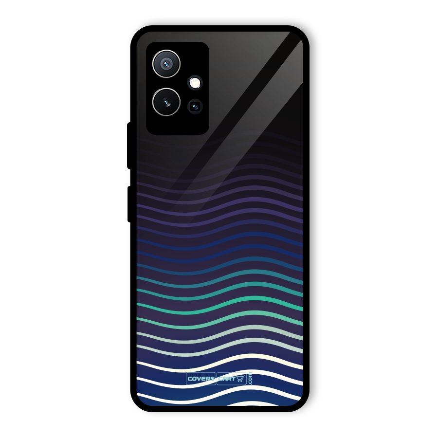 Wavy Stripes Glass Back Case for Vivo Y75 5G