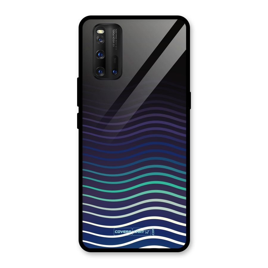 Wavy Stripes Glass Back Case for Vivo iQOO 3