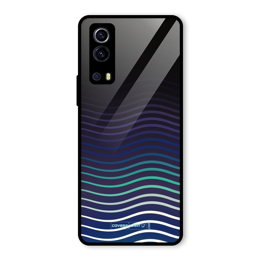 Wavy Stripes Glass Back Case for Vivo iQOO Z3