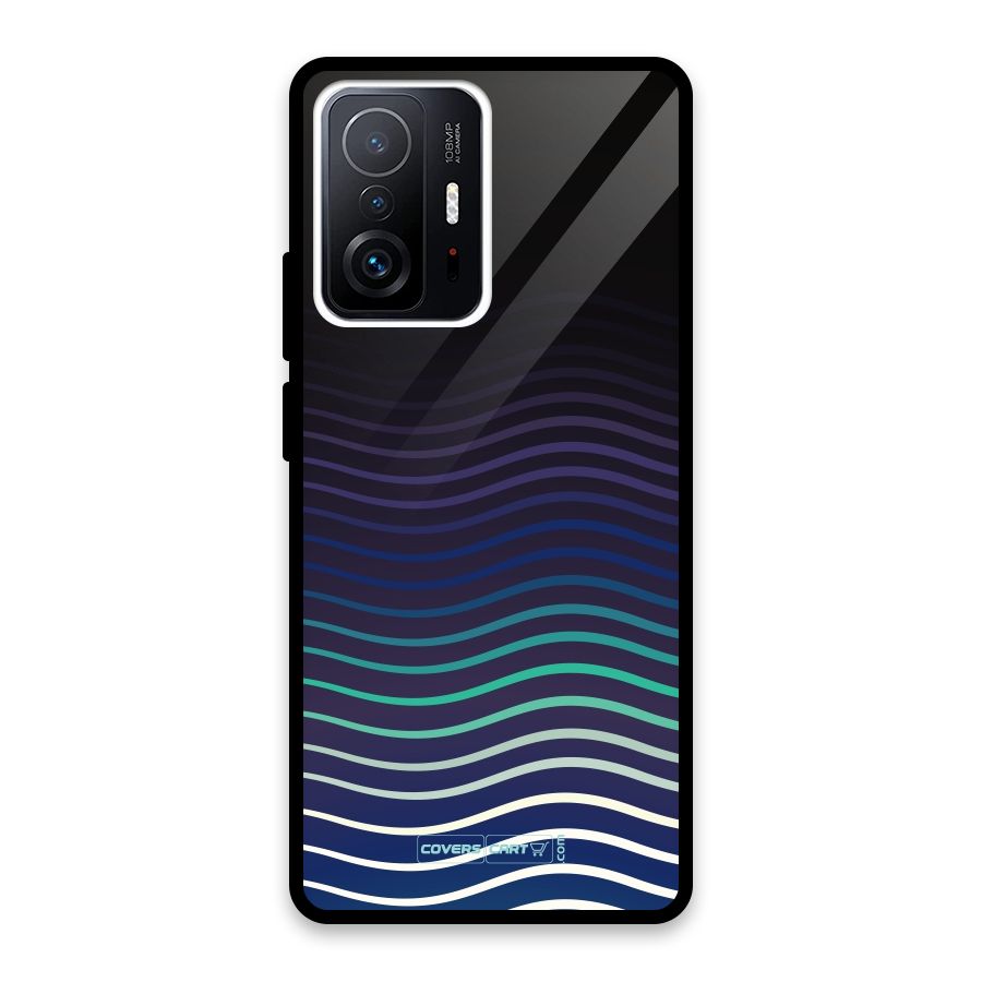 Wavy Stripes Glass Back Case for Xiaomi 11T Pro