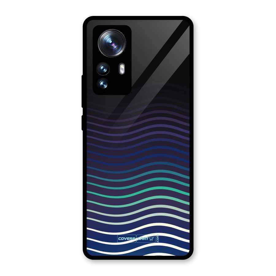 Wavy Stripes Glass Back Case for Xiaomi 12 Pro