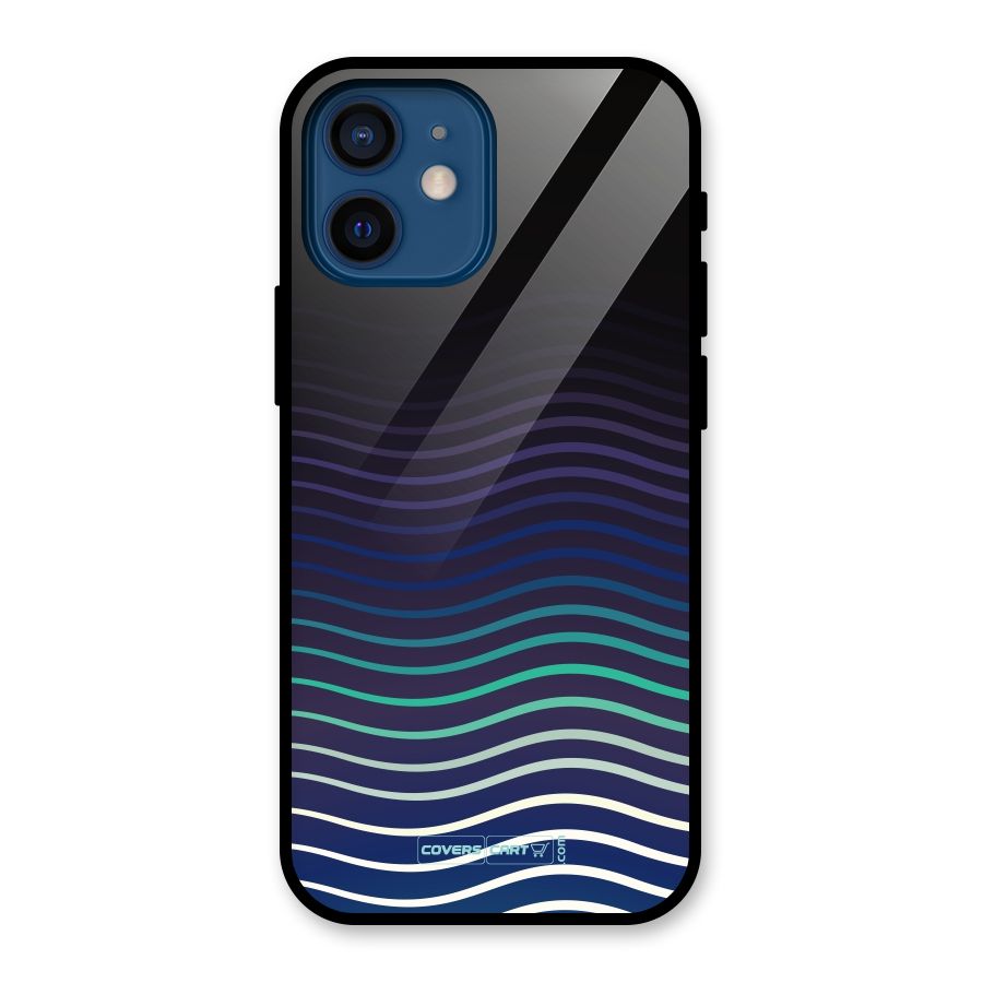 Wavy Stripes Glass Back Case for iPhone 12 Mini