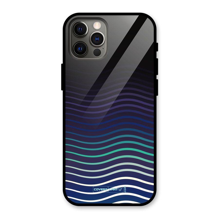 Wavy Stripes Glass Back Case for iPhone 12 Pro
