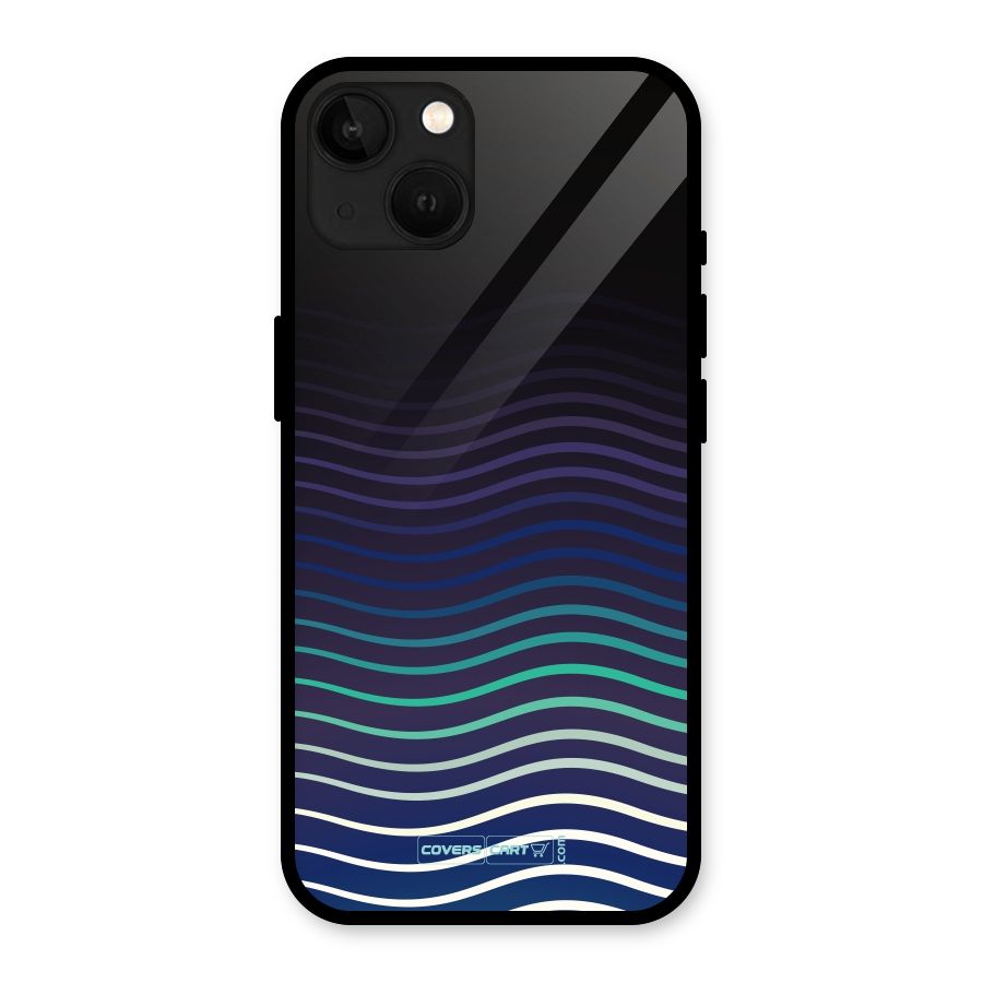Wavy Stripes Glass Back Case for iPhone 13