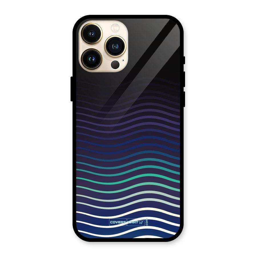 Wavy Stripes Glass Back Case for iPhone 13 Pro Max