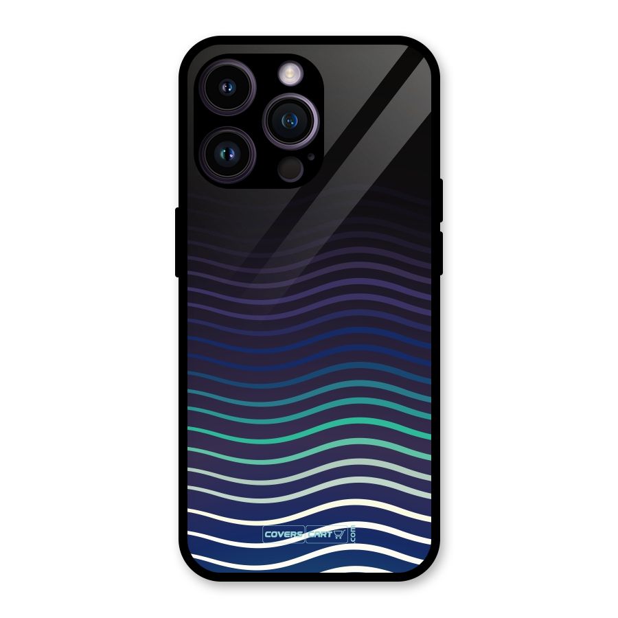 Wavy Stripes Glass Back Case for iPhone 14 Pro Max