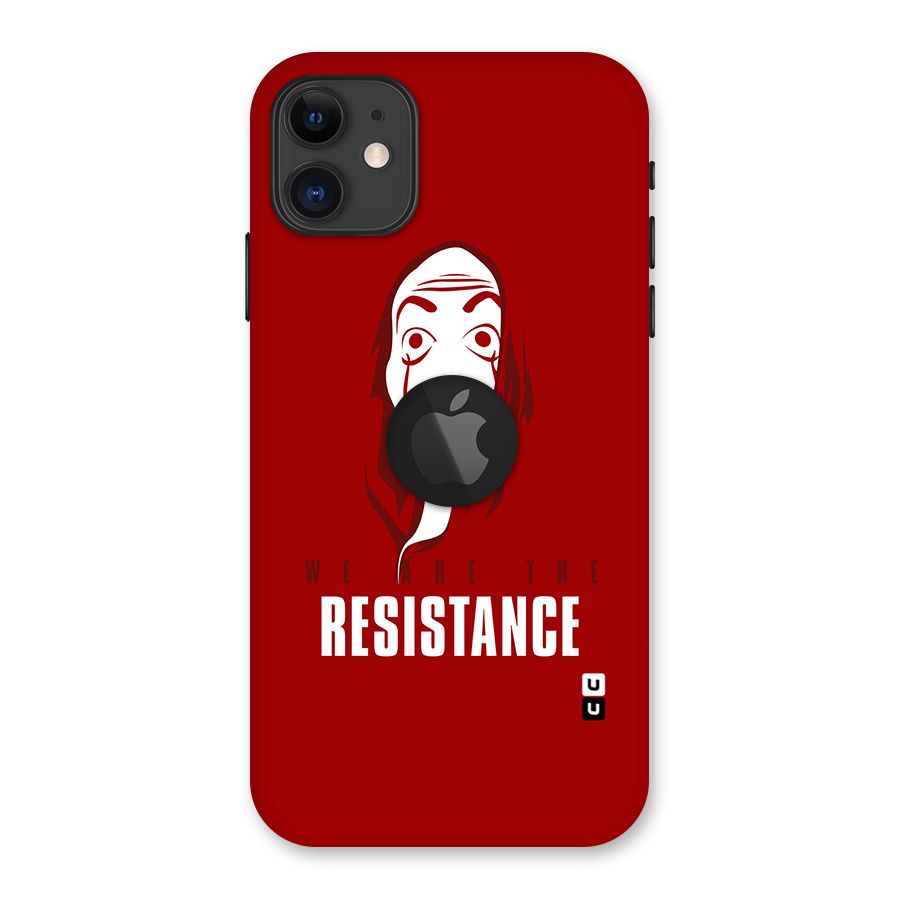 We Are Resistance Back Case for iPhone 11 Logo Cut