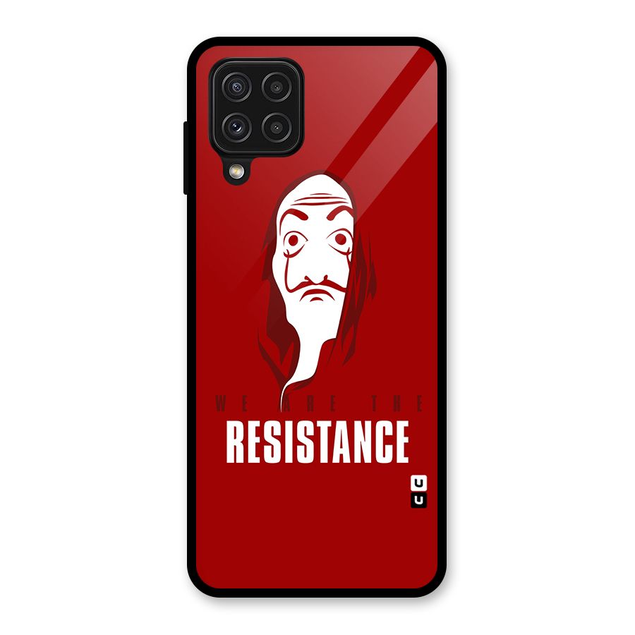 We Are Resistance Glass Back Case for Galaxy A22 4G