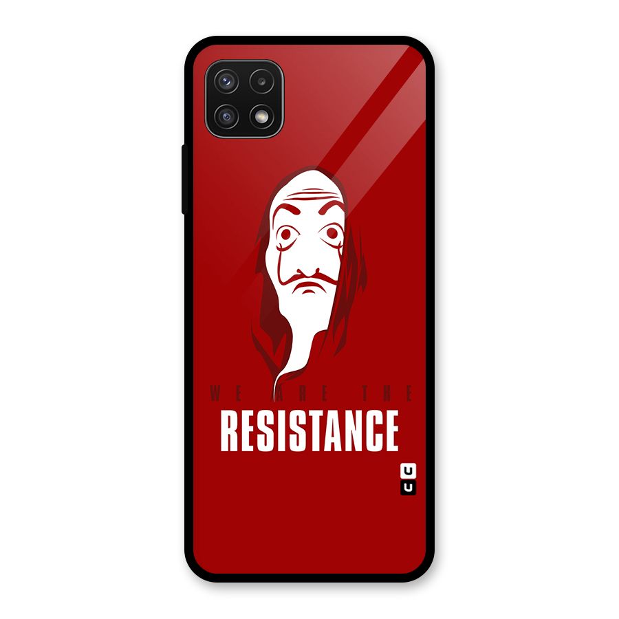We Are Resistance Glass Back Case for Galaxy A22 5G