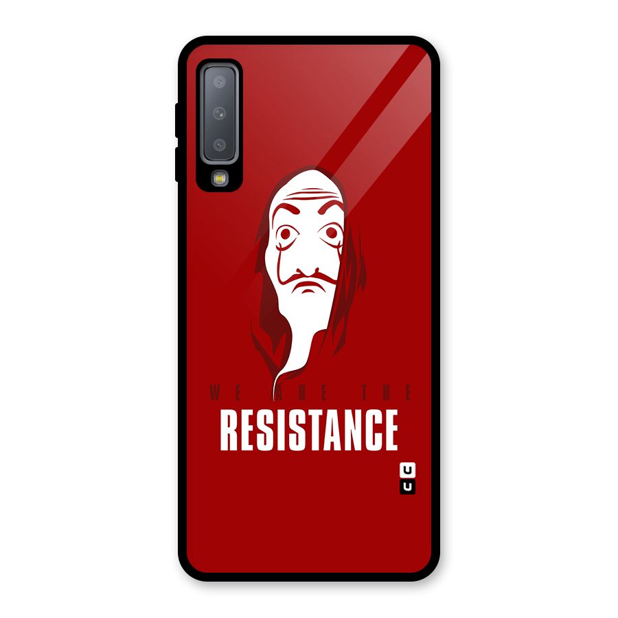 We Are Resistance Glass Back Case for Galaxy A7 (2018)