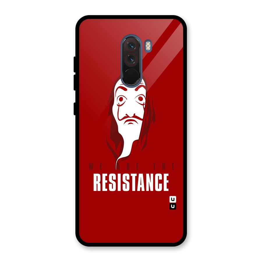 We Are Resistance Glass Back Case for Poco F1