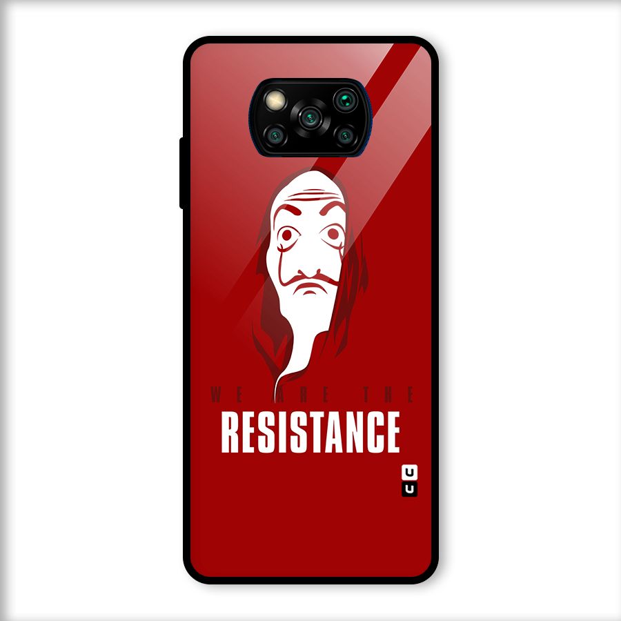 We Are Resistance Glass Back Case for Poco X3