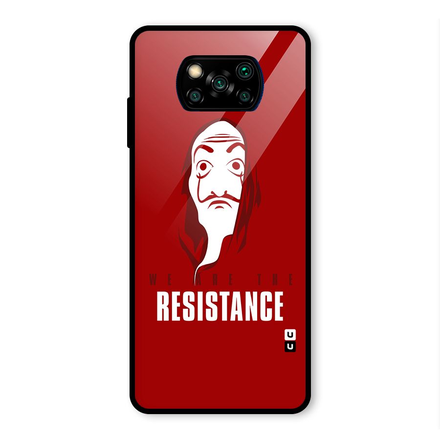 We Are Resistance Glass Back Case for Poco X3 Pro