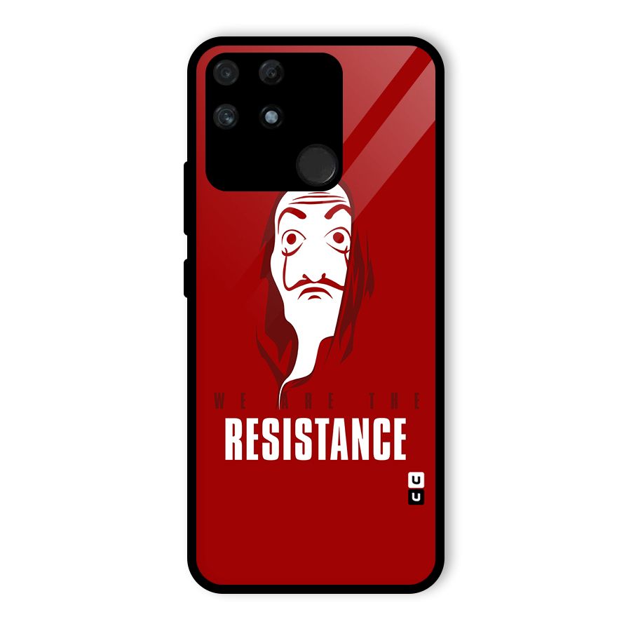 We Are Resistance Glass Back Case for Realme Narzo 50A