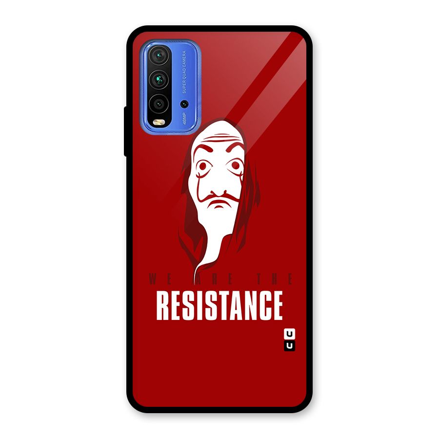 We Are Resistance Glass Back Case for Redmi 9 Power