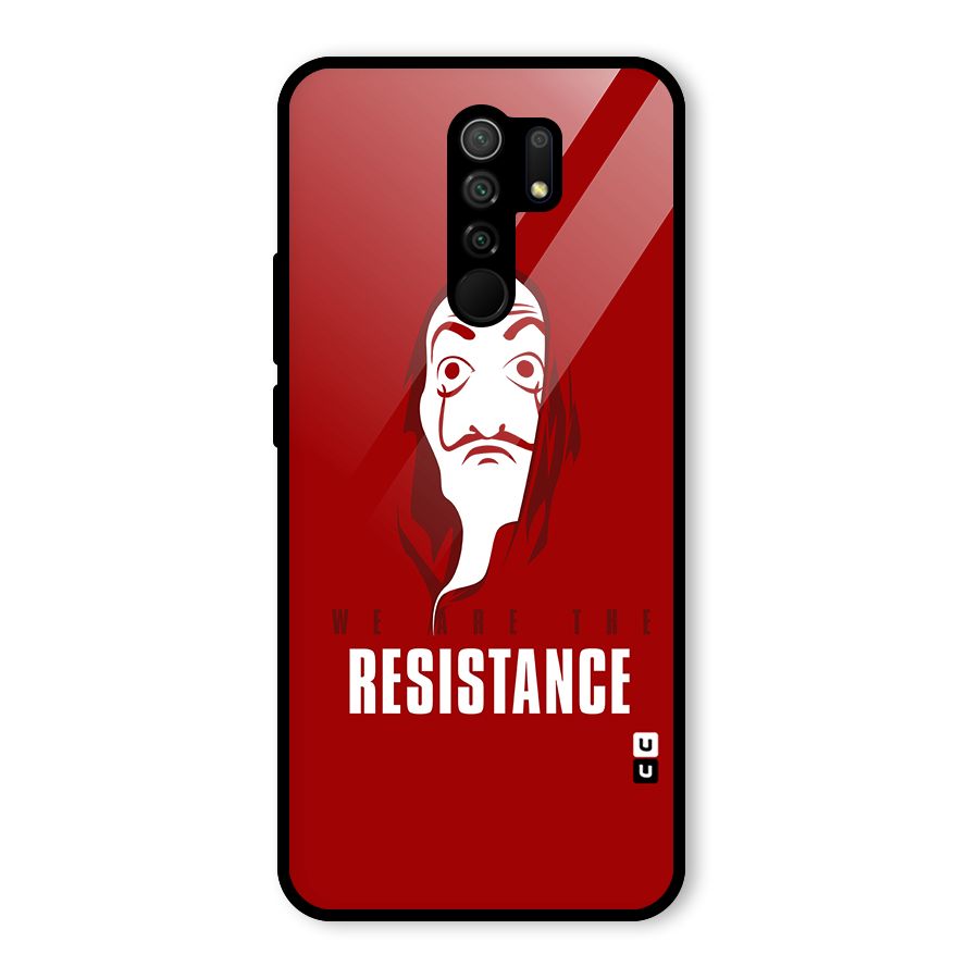 We Are Resistance Glass Back Case for Redmi 9 Prime
