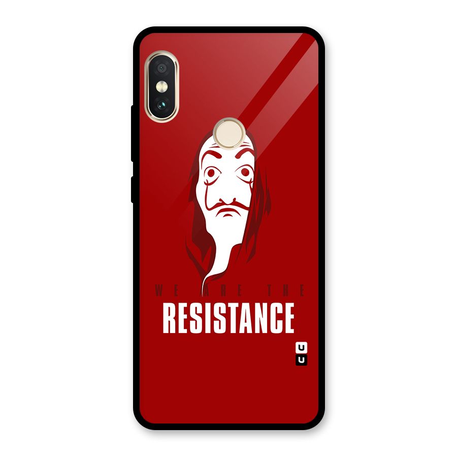 We Are Resistance Glass Back Case for Redmi Note 5 Pro