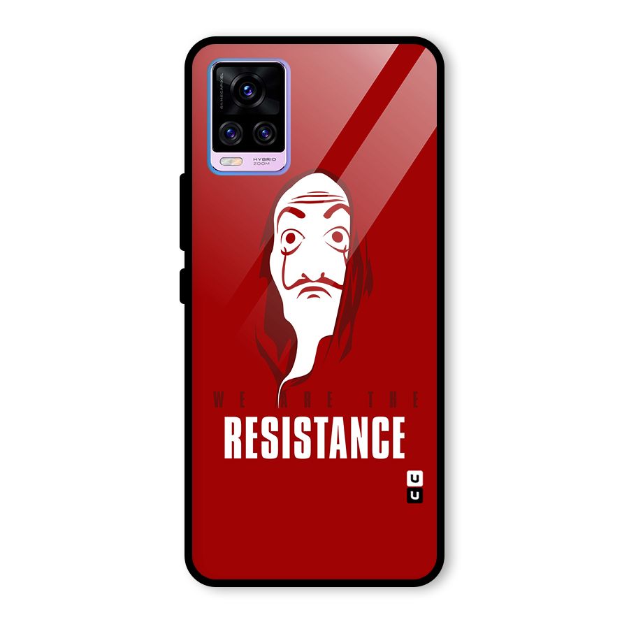 We Are Resistance Glass Back Case for Vivo V20 Pro