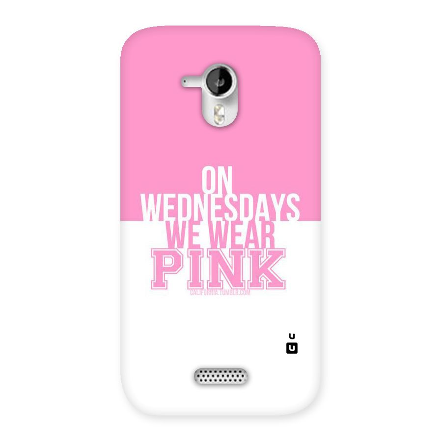 Wear Pink Back Case for Micromax Canvas HD A116