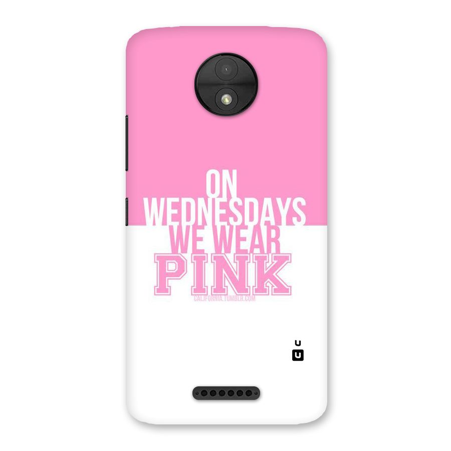 Wear Pink Back Case for Moto C