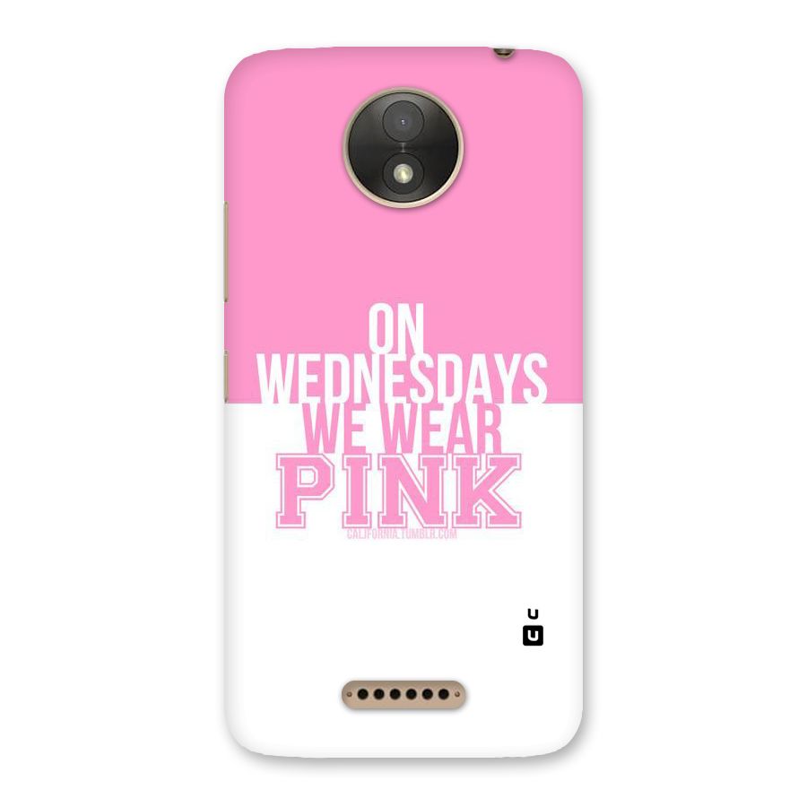 Wear Pink Back Case for Moto C Plus