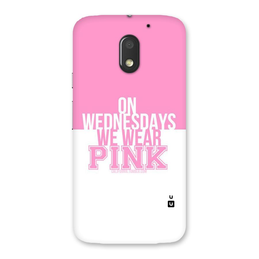 Wear Pink Back Case for Moto E3 Power