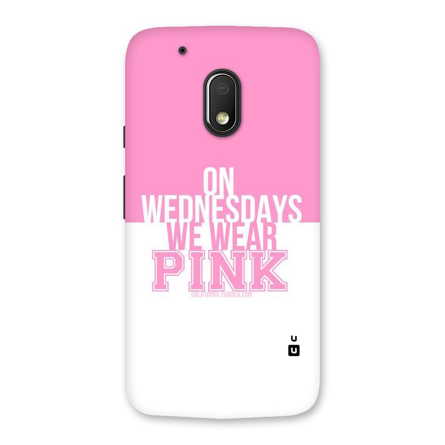 Wear Pink Back Case for Moto G4 Play