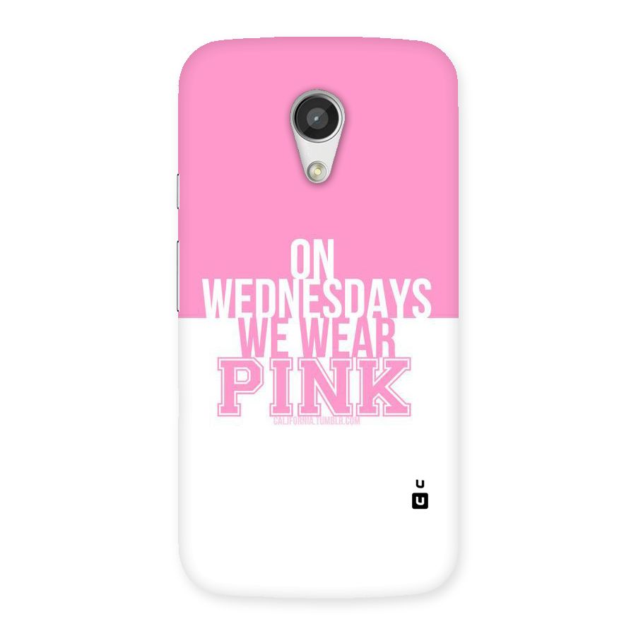 Wear Pink Back Case for Moto G 2nd Gen