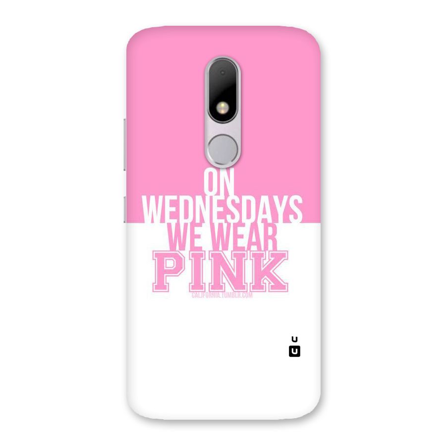 Wear Pink Back Case for Moto M