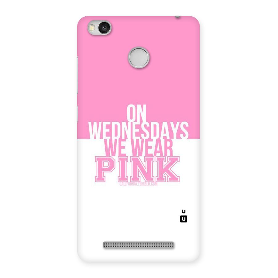 Wear Pink Back Case for Redmi 3S Prime