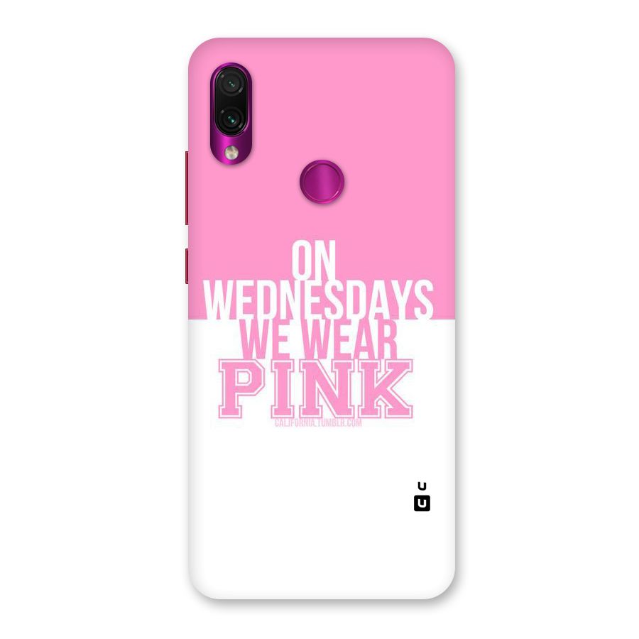 Wear Pink Back Case for Redmi Note 7 Pro
