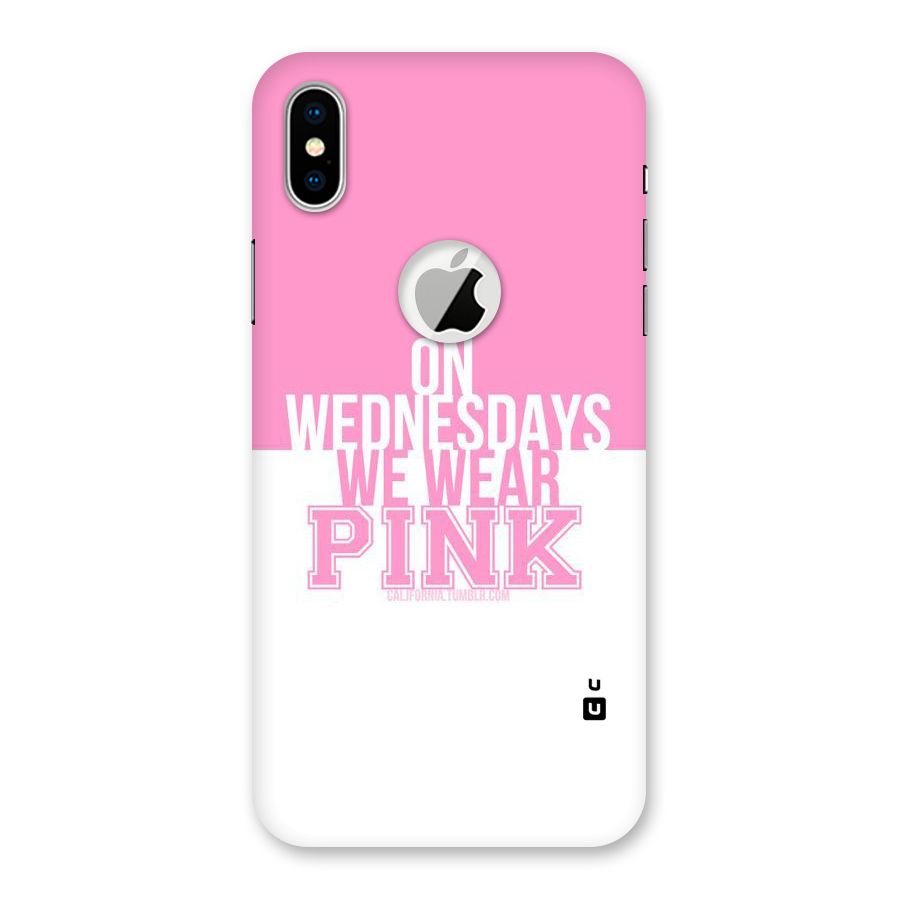 Wear Pink Back Case for iPhone X Logo Cut