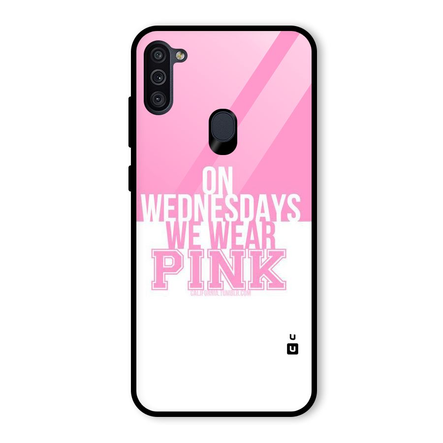 Wear Pink Glass Back Case for Galaxy M11