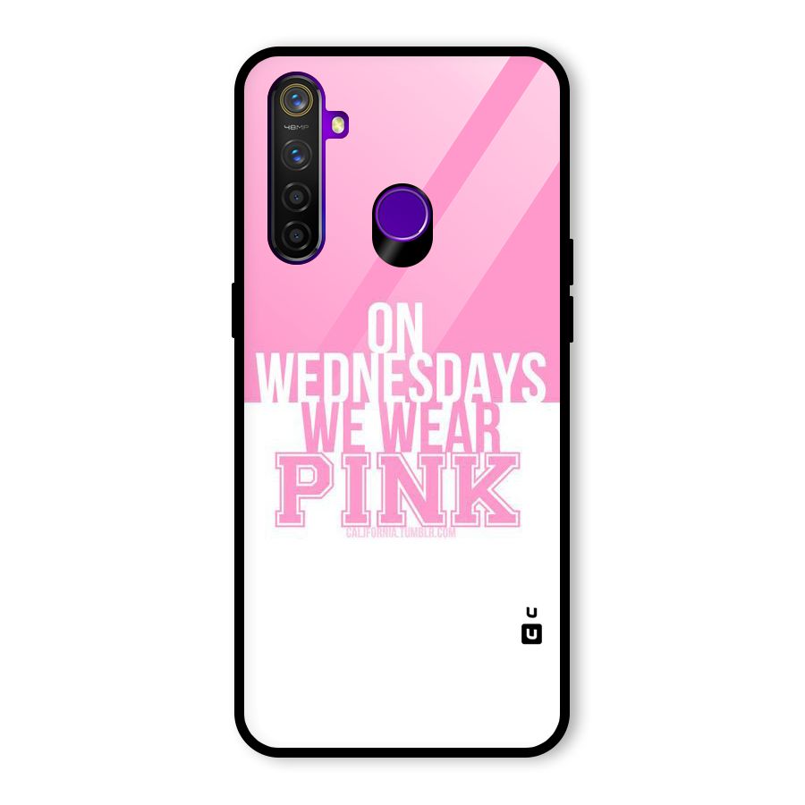 Wear Pink Glass Back Case for Realme 5 Pro