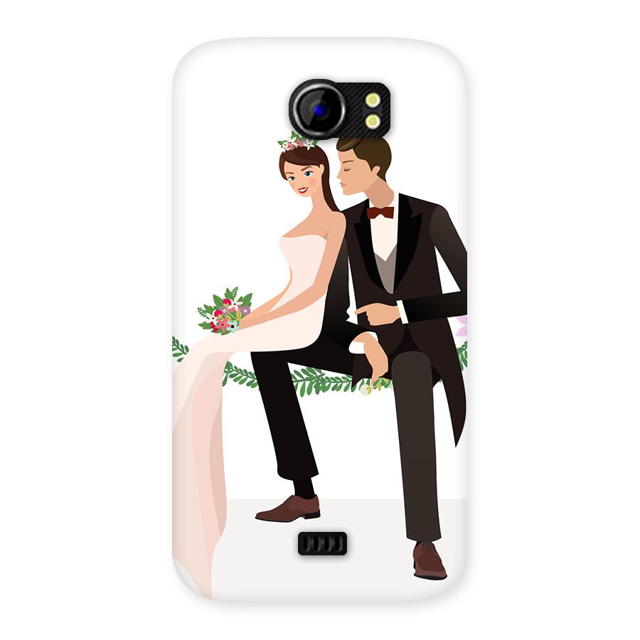 Wedding Couple Back Case for Micromax Canvas 2 A110