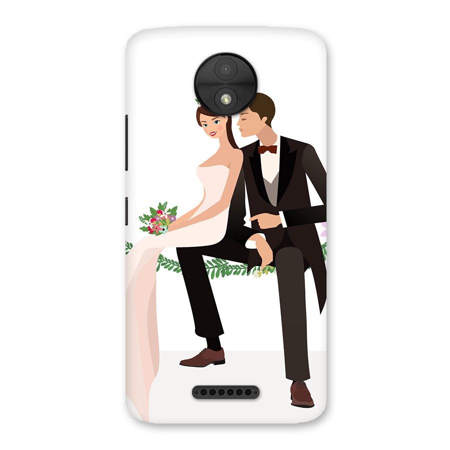 Wedding Couple Back Case for Moto C
