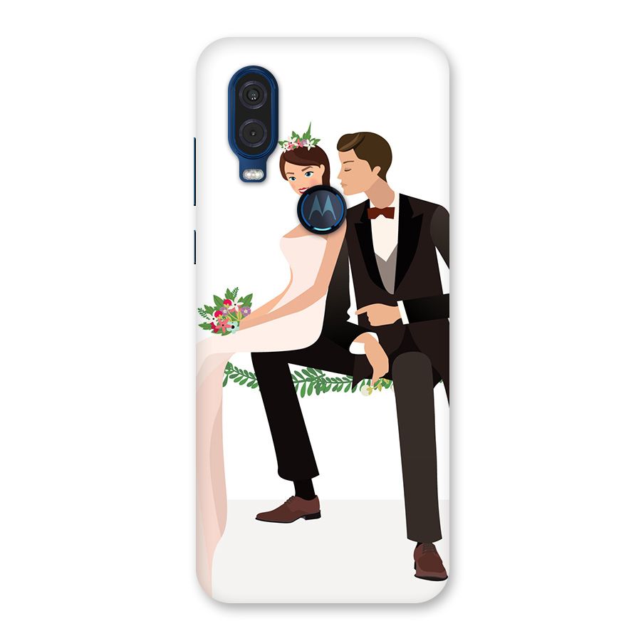 Wedding Couple Back Case for Motorola One Vision