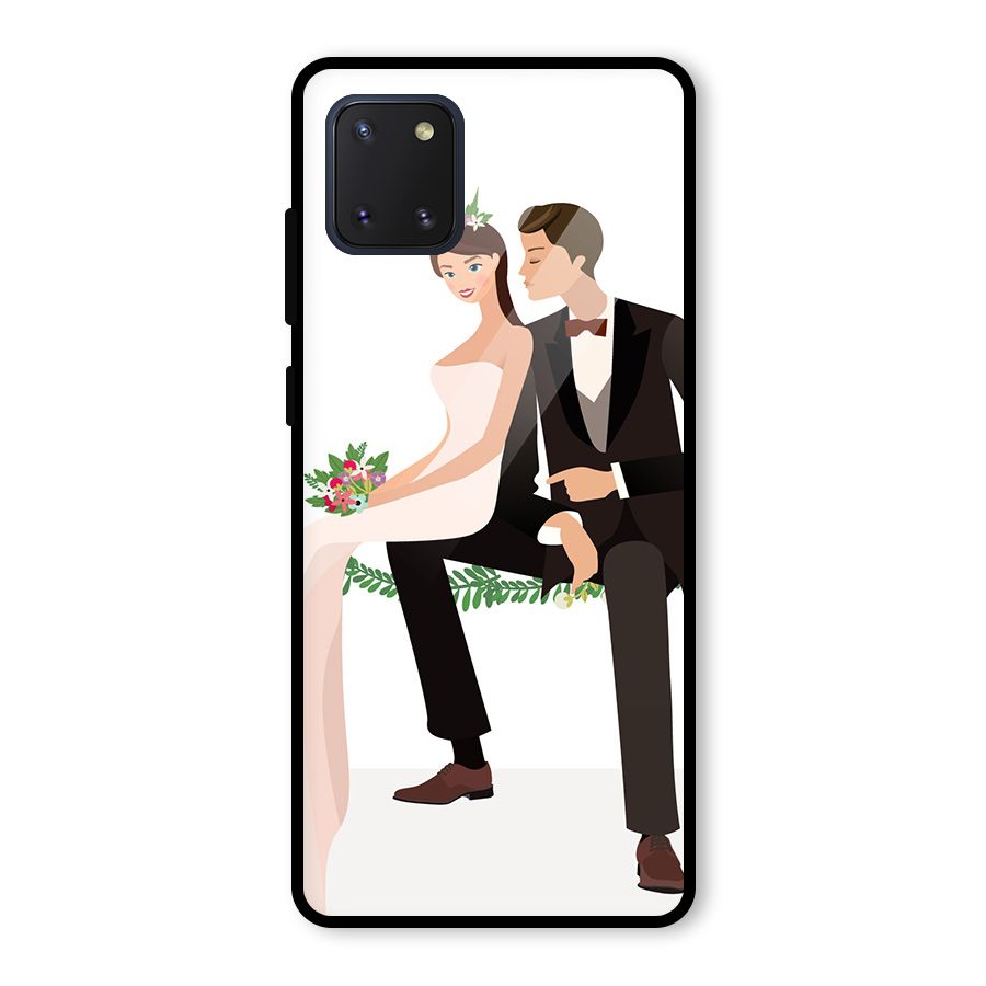 Wedding Couple Glass Back Case for Galaxy Note 10 Lite