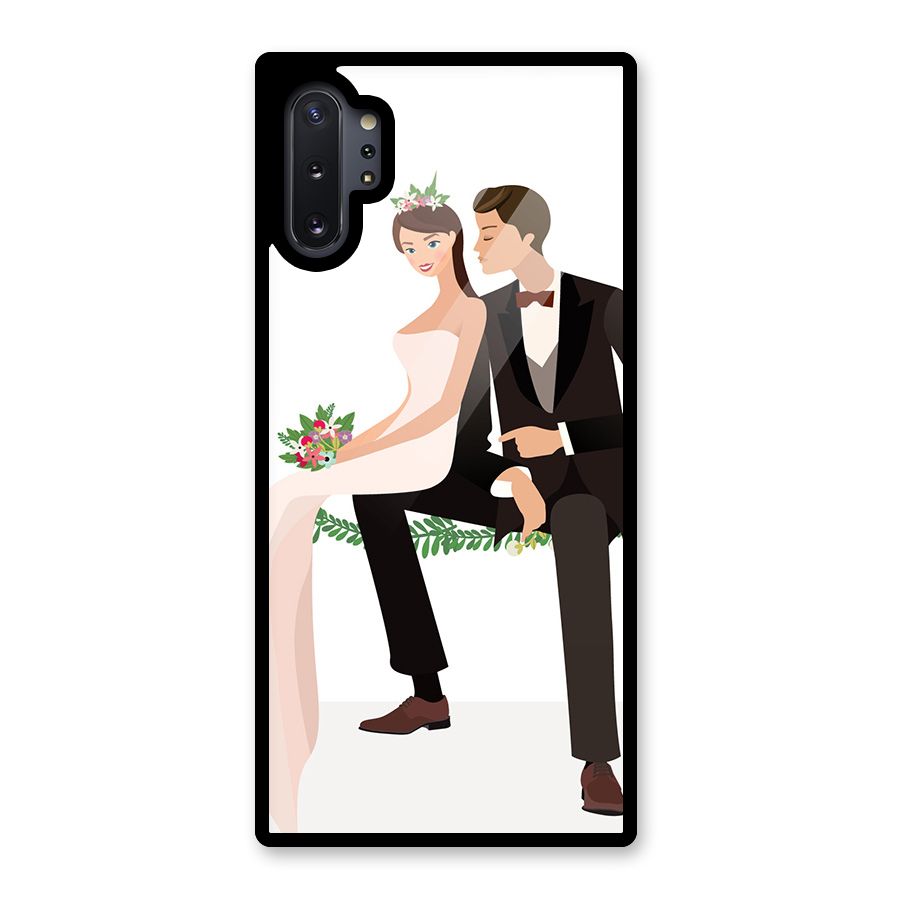 Wedding Couple Glass Back Case for Galaxy Note 10 Plus