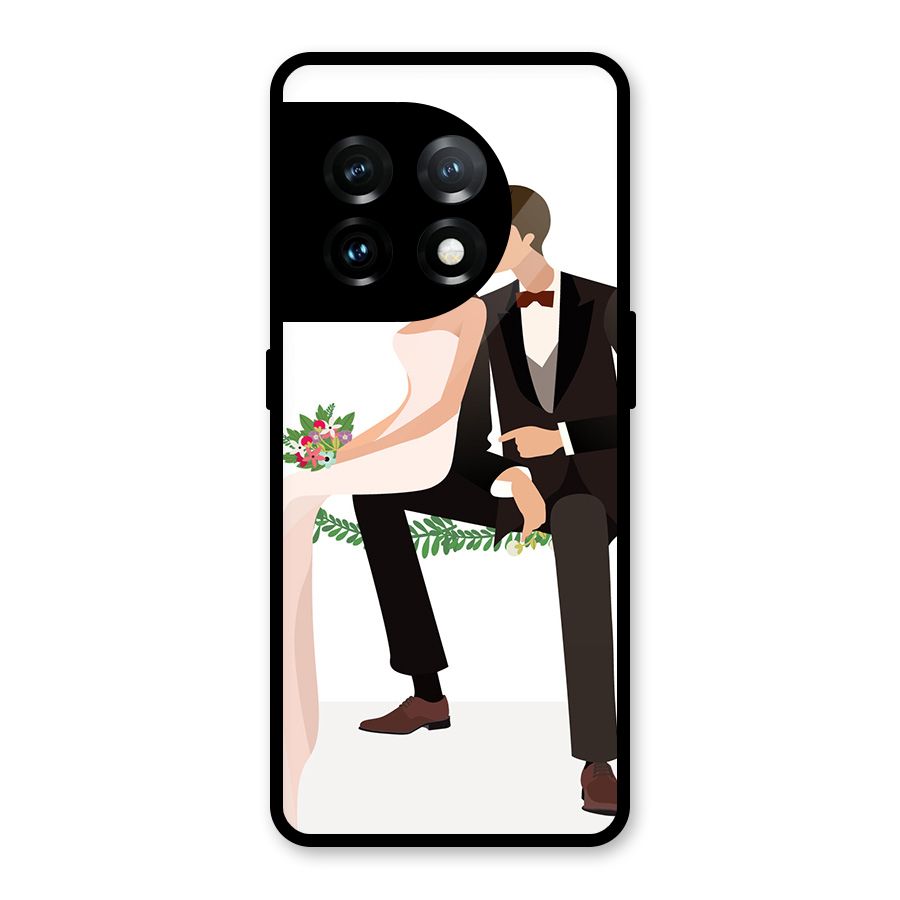 Wedding Couple Glass Back Case for OnePlus 11