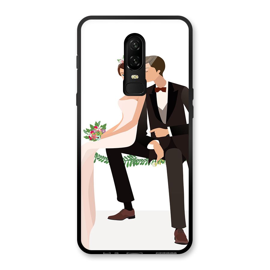 Wedding Couple Glass Back Case for OnePlus 6