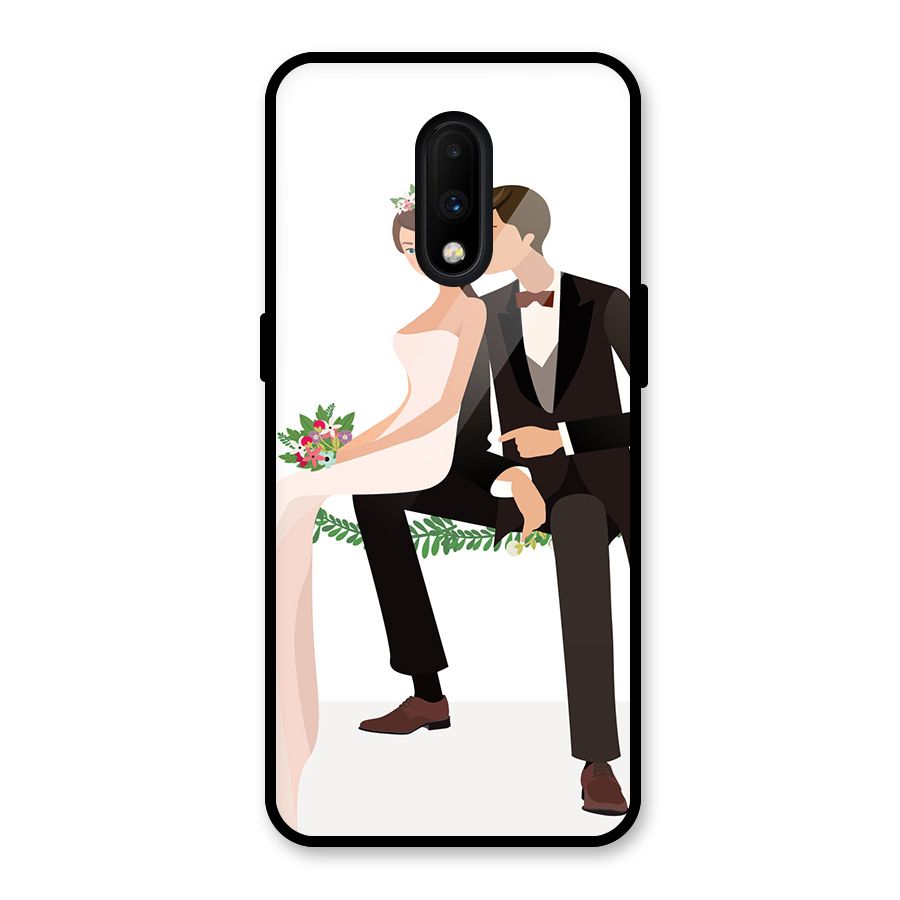 Wedding Couple Glass Back Case for OnePlus 7
